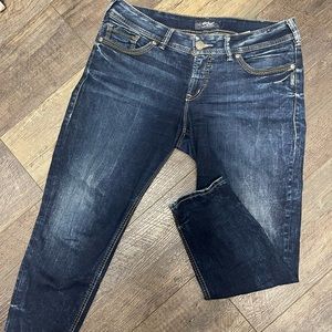 Silver SUKI crop skinny